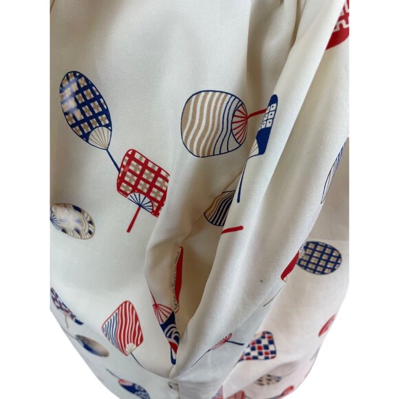 Kerry Dawn Japanese-Inspired Kimono Robe With Fan Print Multi-Color One Size - Picture 7 of 9